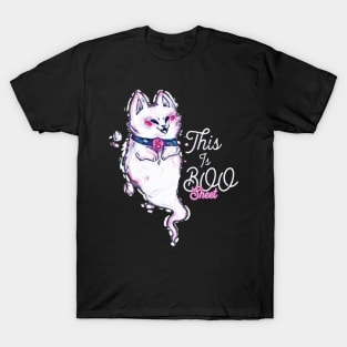 This is boo sheet funny halloween cat ghost T-Shirt